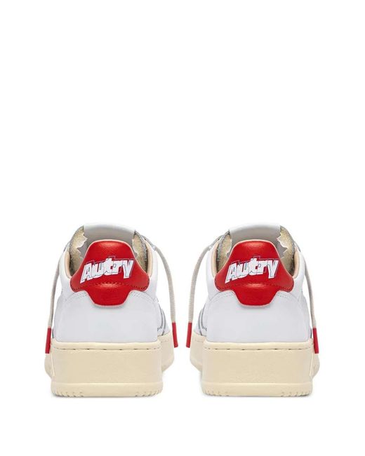 Autry White Medalist Leather Sneakers