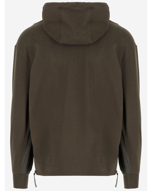 C P Company Green Stretch Cotton Sweatshirt With Logo for men