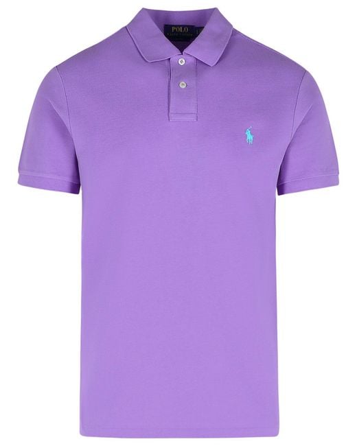 Polo Ralph Lauren Purple Cotton Polo Shirt for men