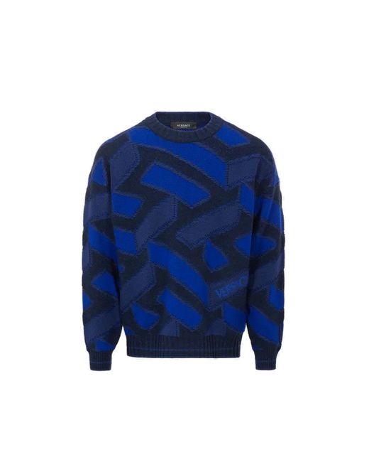 Versace Logo -trui in het Blue voor heren