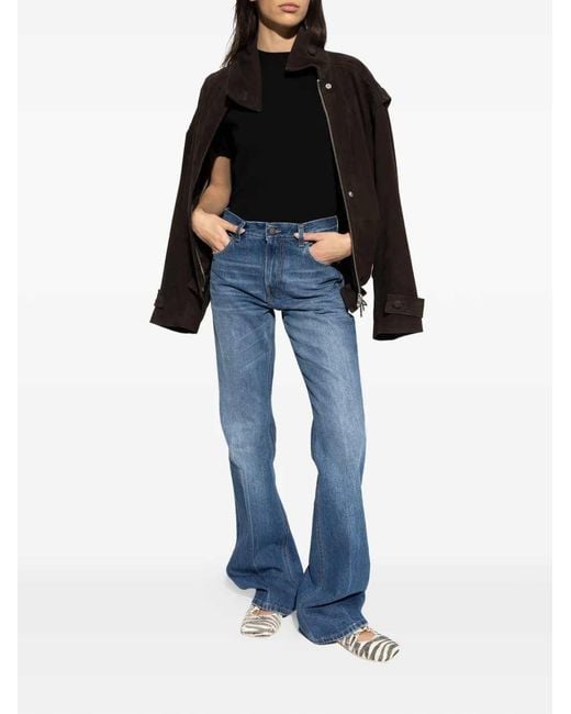 Haikure Blue Flora Flared Jeans