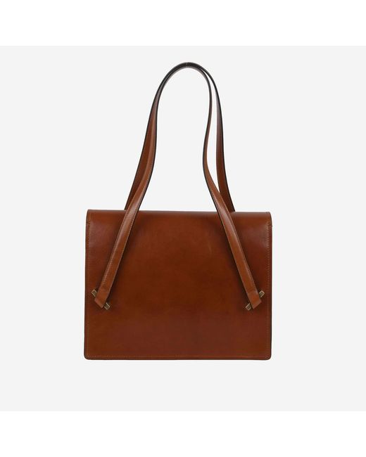 Versace Brown Shoulder Bag Severine Leather