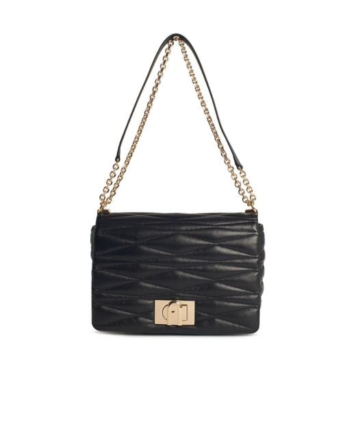 Furla Black Medium '1927' Lear Crossbody Bag