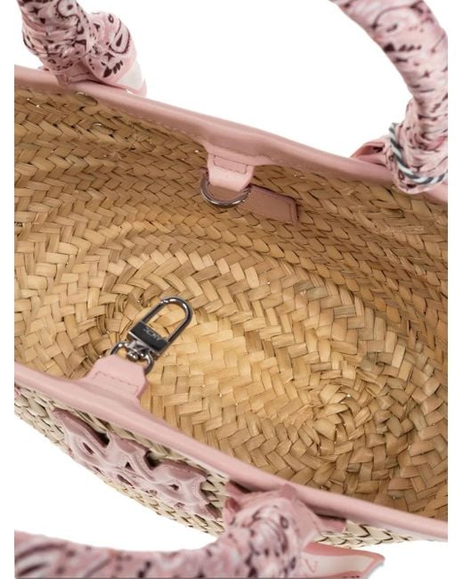 Amiri Pink Raffia Tote Bag