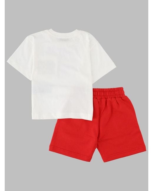 Moschino Red Maxi T Shirt Andshorts Set