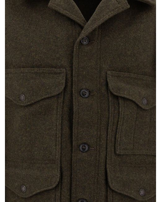 Filson Black Mackinaw Coats for men