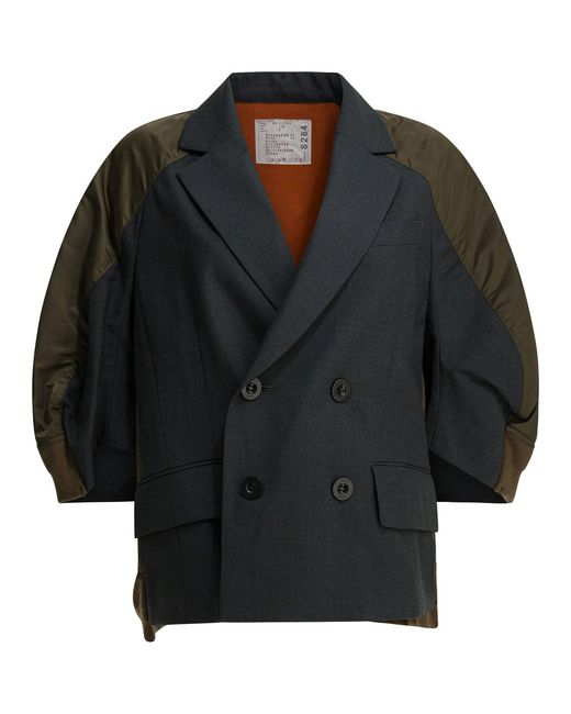 Sacai Black X Suiting Jackets And Coats
