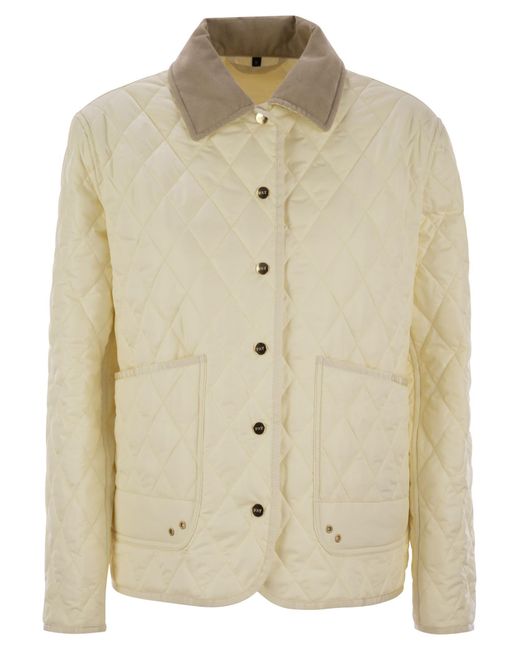Fay Natural Diamond Quilted Nylon Shirt Jacket