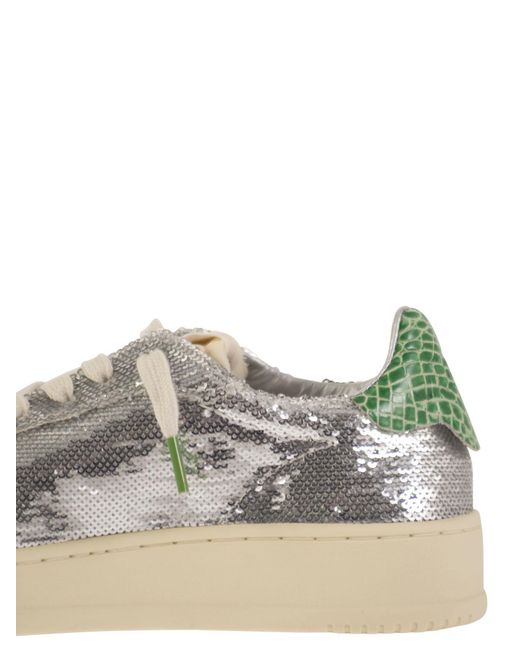Baskets Dallas à sequins Autry en coloris White