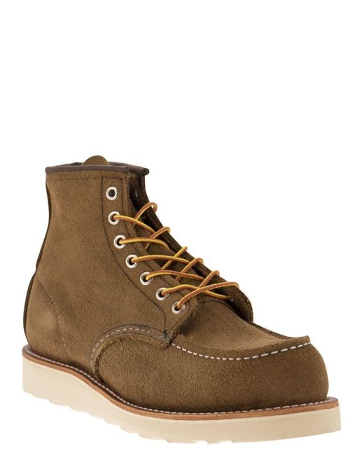 Red Wing Brown Classic Moc Mohave Suede Lace Up Boot
