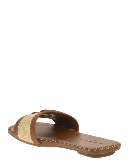 Hogan White H685 Flat Sandals