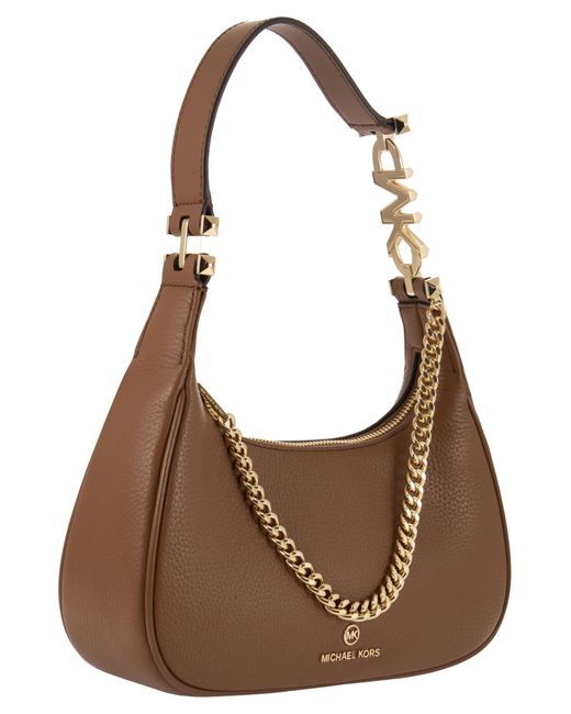 Michael Kors Brown Piper - Small Grained Leather Shoulder Bag