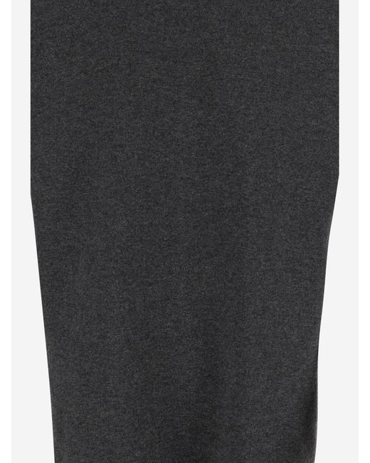 Carven Black Cashmere Top With Neck Scarf