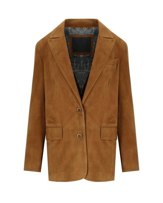 Myskin Brown Camel Single Breasted Blazer