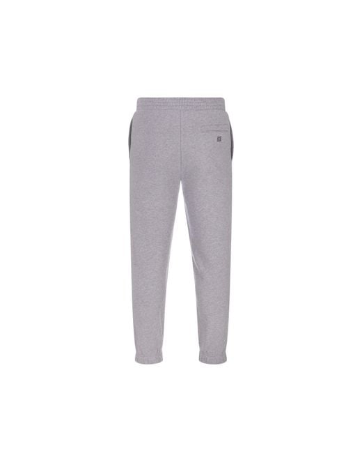 Givenchy Gray Cotton Logo Sweatpants for men
