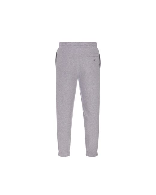 Pantalon de survêtement de logo en coton de coton Givenchy pour homme en coloris Gray