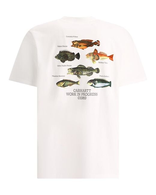 Carhartt "fish" T -shirt in het White voor heren