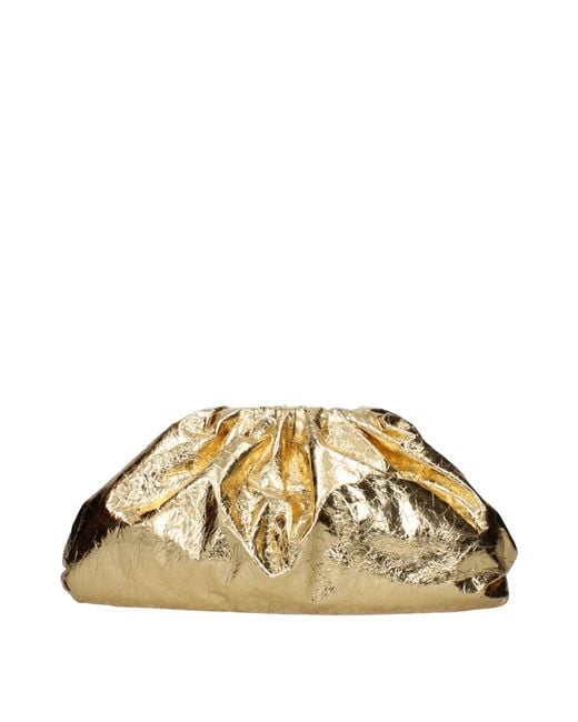 Bottega Veneta Metallic Pochette Donna Pelle Oro