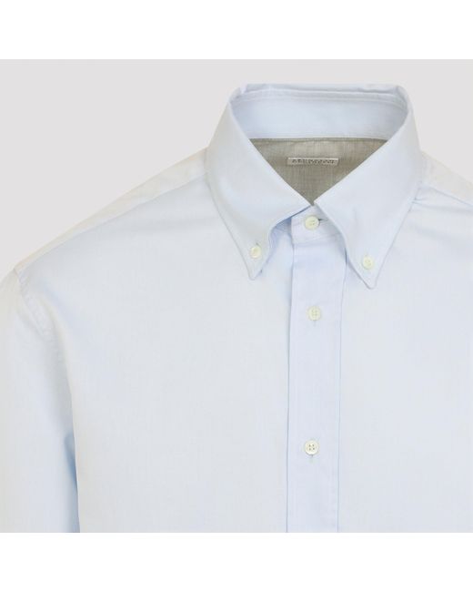 Brunello Cucinelli Shirt in het Blue voor heren