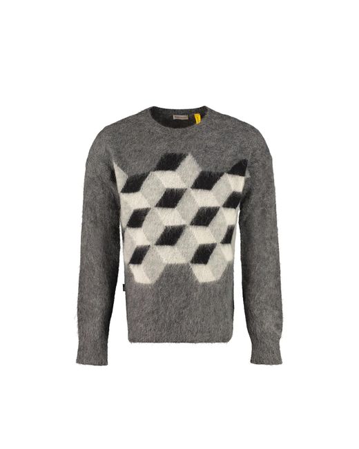 Suéter impreso de Moncler de hombre de color Gray
