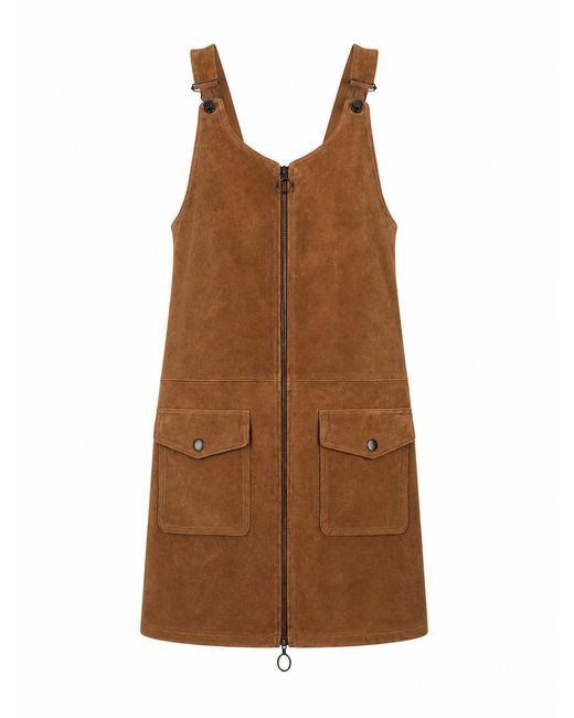 LA ROSE Jurk Leer in het Brown
