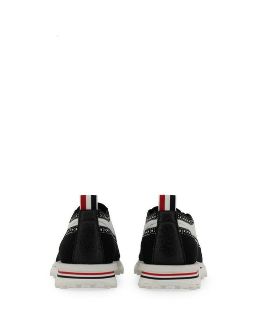 Thom Browne Black Tech Runner Sneaker for men