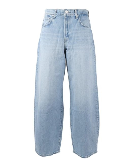 7 For All Mankind Blue Bonnie Curvilinear Seabreeze