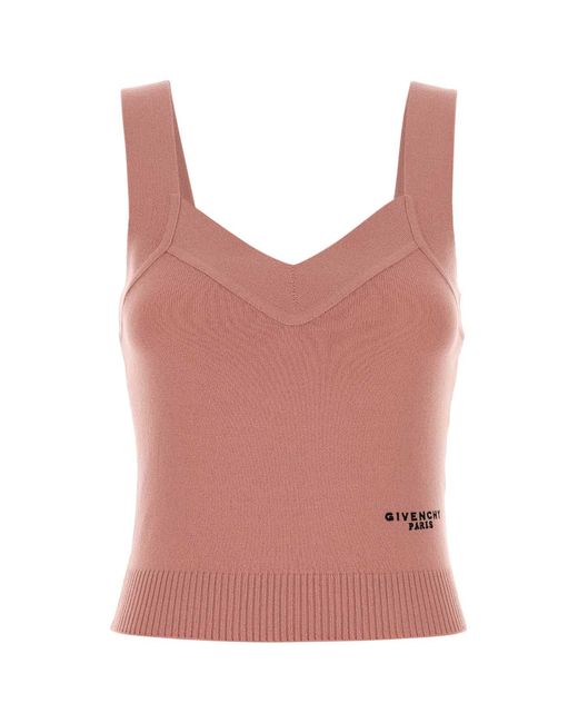 Givenchy Pink Wool Blend Tank Top