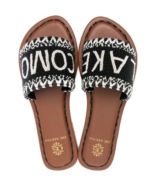 De Siena Multicolor Lake Como Beads Flat Sandals