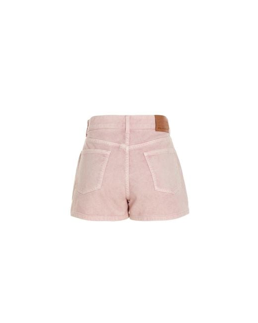 Stella McCartney Denim Shorts in het Pink