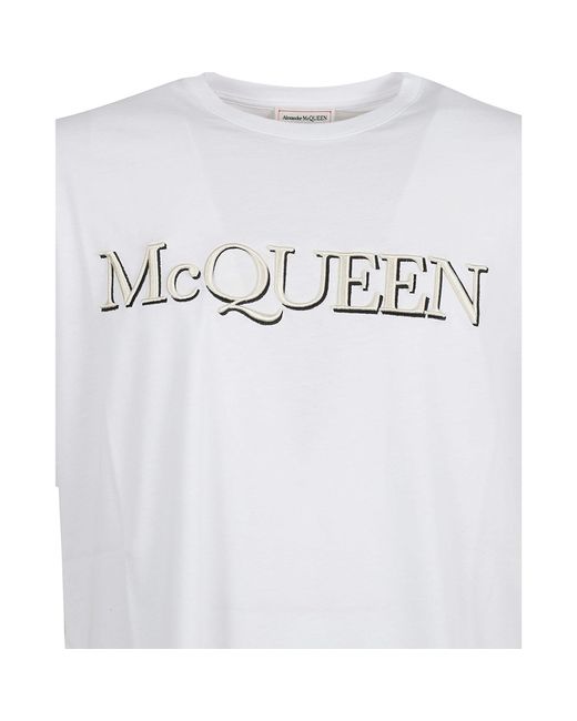 Alexander McQueen White Cotton T-shirt for men