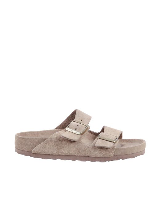 Birkenstock White Arizona Exq Taupe, Suede Leather, S