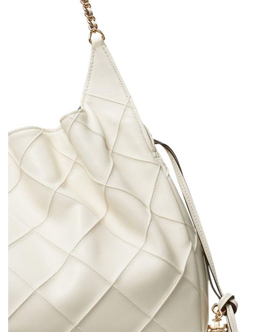 Tory Burch Natural Fleming große Ledertasche