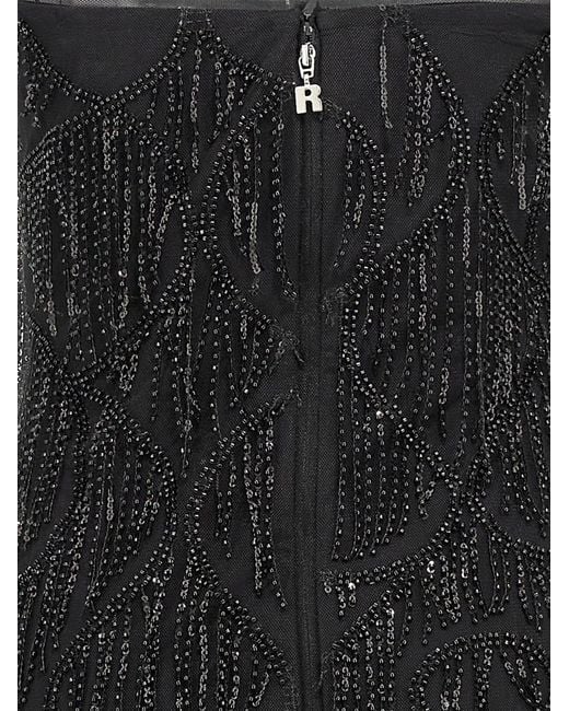 ROTATE BIRGER CHRISTENSEN Roteer Birger Christensen 'pailletten Midi Tube' Jurk in het Black