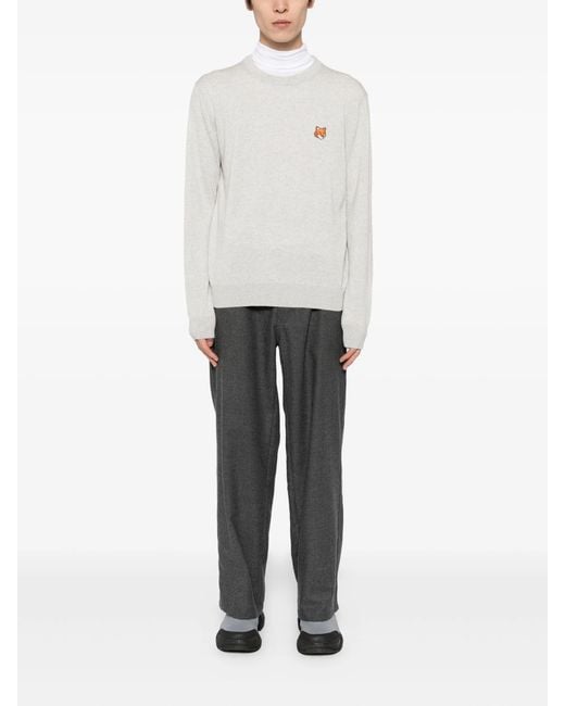 Maison Kitsuné White Fox Head Merino Regular Jumper