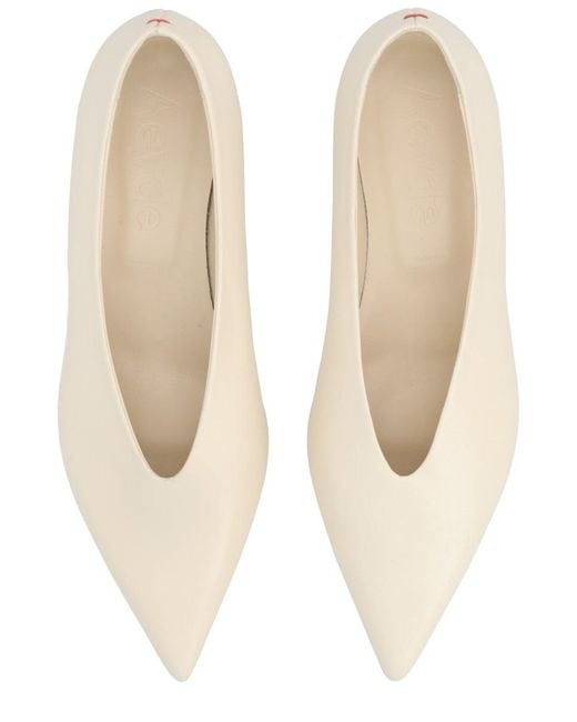 Aeyde Natural Clara 40 Leather Pumps
