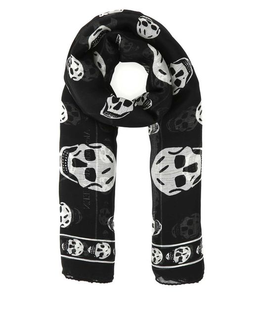 McQueen Black Scarves