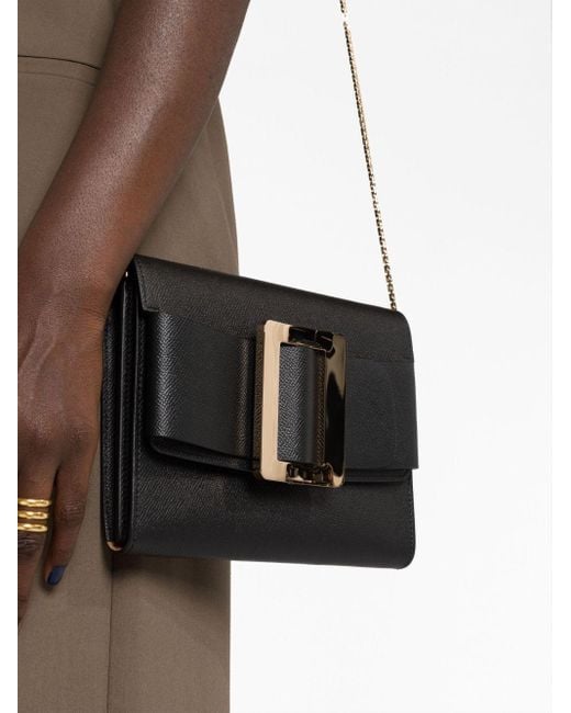 Boyy Black Buckle Travel Case Epsom Leather Handbag