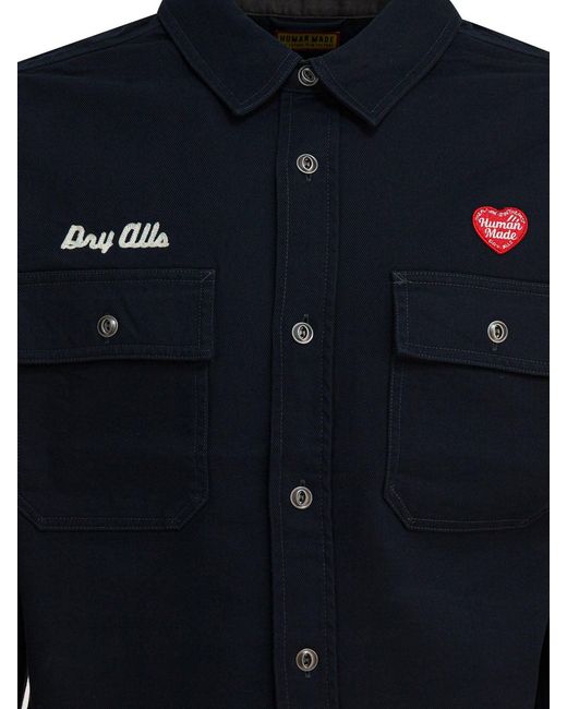 Human Made Blue "Work" Overshirt Jacket for men