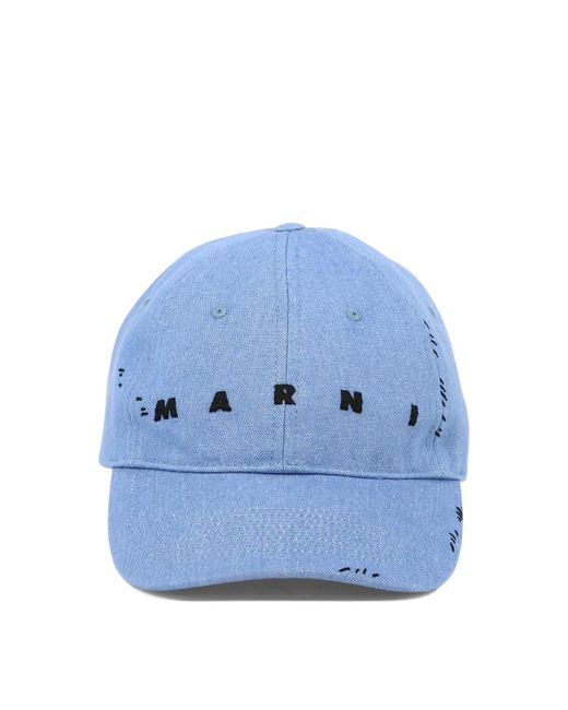 Broidered Cap Marni pour homme en coloris Blue