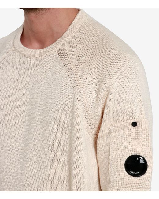 C P Company C.P. Firmenpullover beige in White für Herren