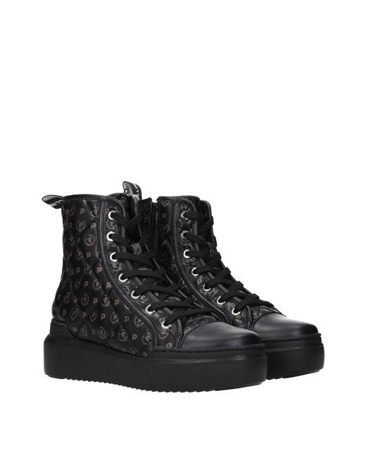 Pollini Black Sneakers Donna Poliuretano Nero