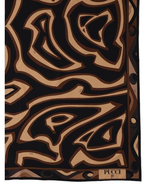 Emilio Pucci Black Silk Scarf
