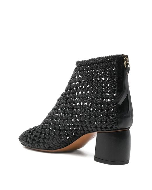 Forte_forte Black Stivaletto Intrecciato Con Zip