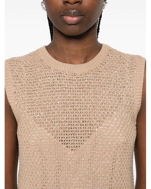 Fabiana Filippi Natural Short Dress