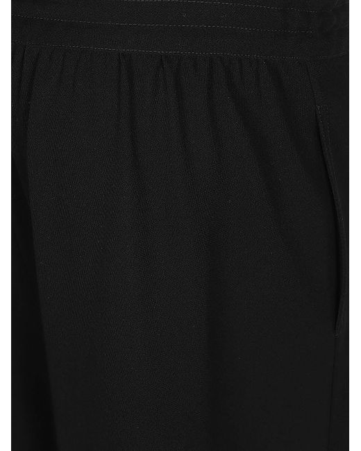 The Row Black Drawstring Wool Trousers