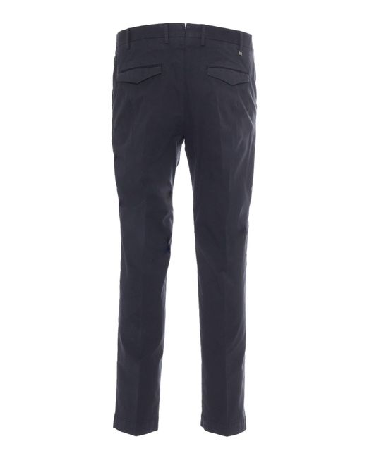 PT01 Blue Pants Master, Flat Front, Diagonal Pockets, Flap Back Pockets, Finished