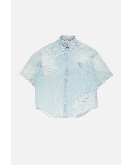 Acne Blue Fn Mn Shir000978 Shirts