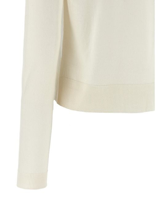 Moschino White Round-Neck Knitwear
