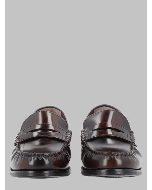 Alohas Gray Elegant Leather Loafers